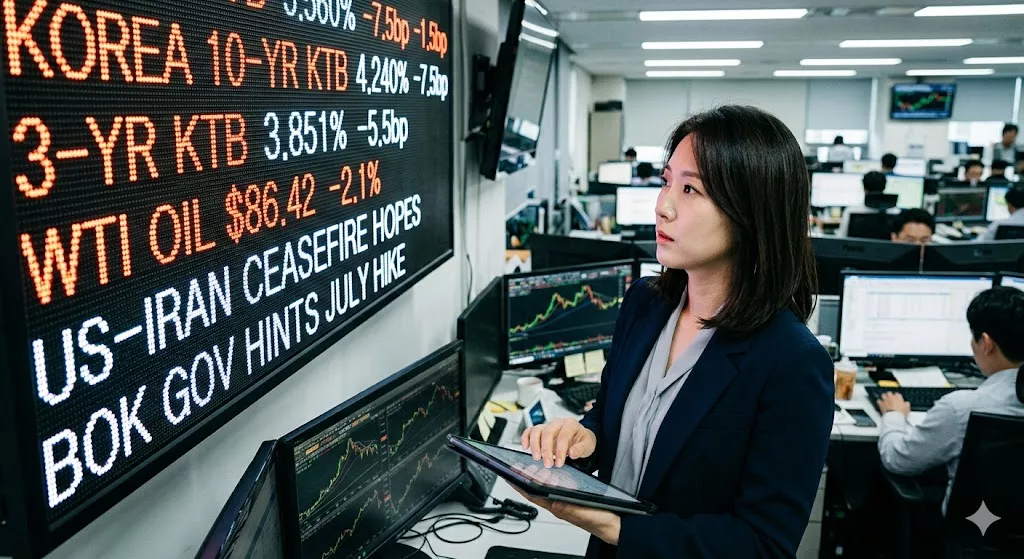 한은 총재 매파적 발언에도 묻힌 종전 기대감, 채권 금리 하락